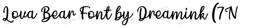 Lova Bear Font by Dreamink (7NTypes)字体转换